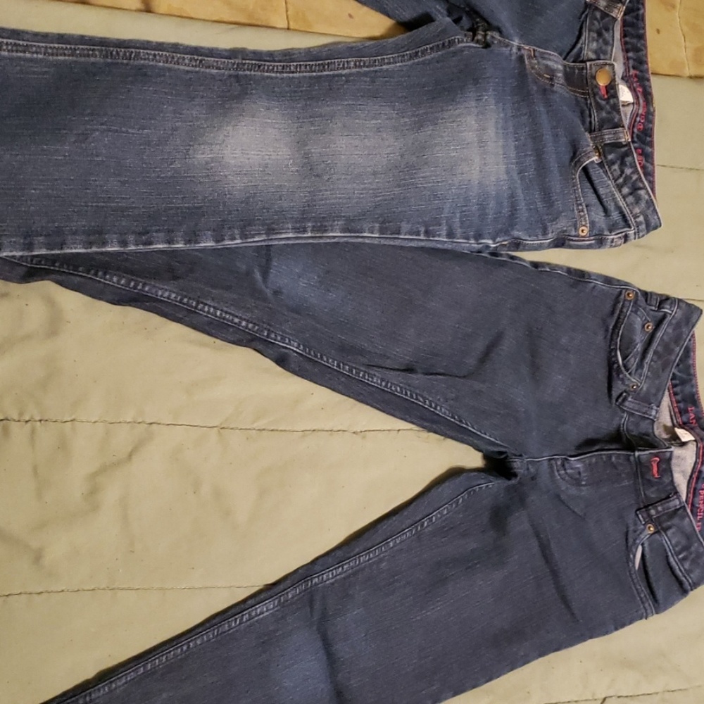 2 pairs of Land's End Jean's girls size 8